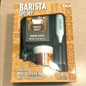 Barista Gift Set with Mug, Coffee, and Frother